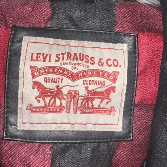 LEVI STRAUSS Black Biker Jacket - Picture 3 of 9